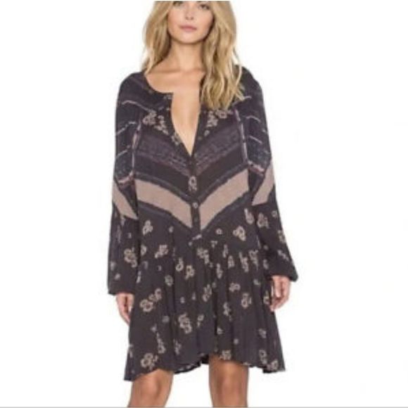 Free People From Your Heart Midnight Dress Size M - Picture 4 of 15